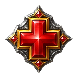 Red cross rune representing Vitality