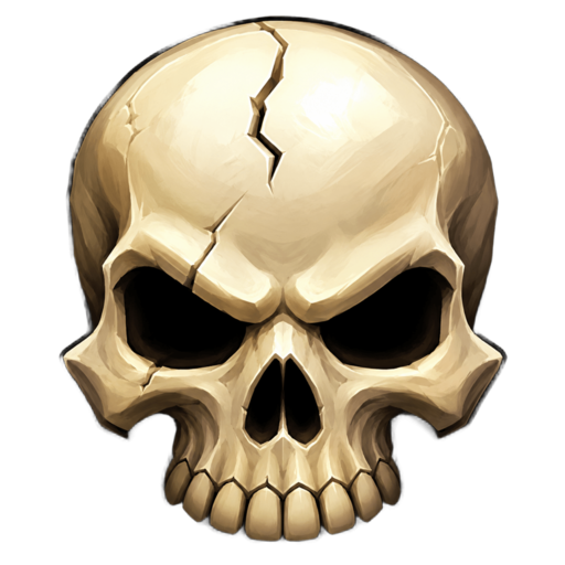 Ivory skull tile